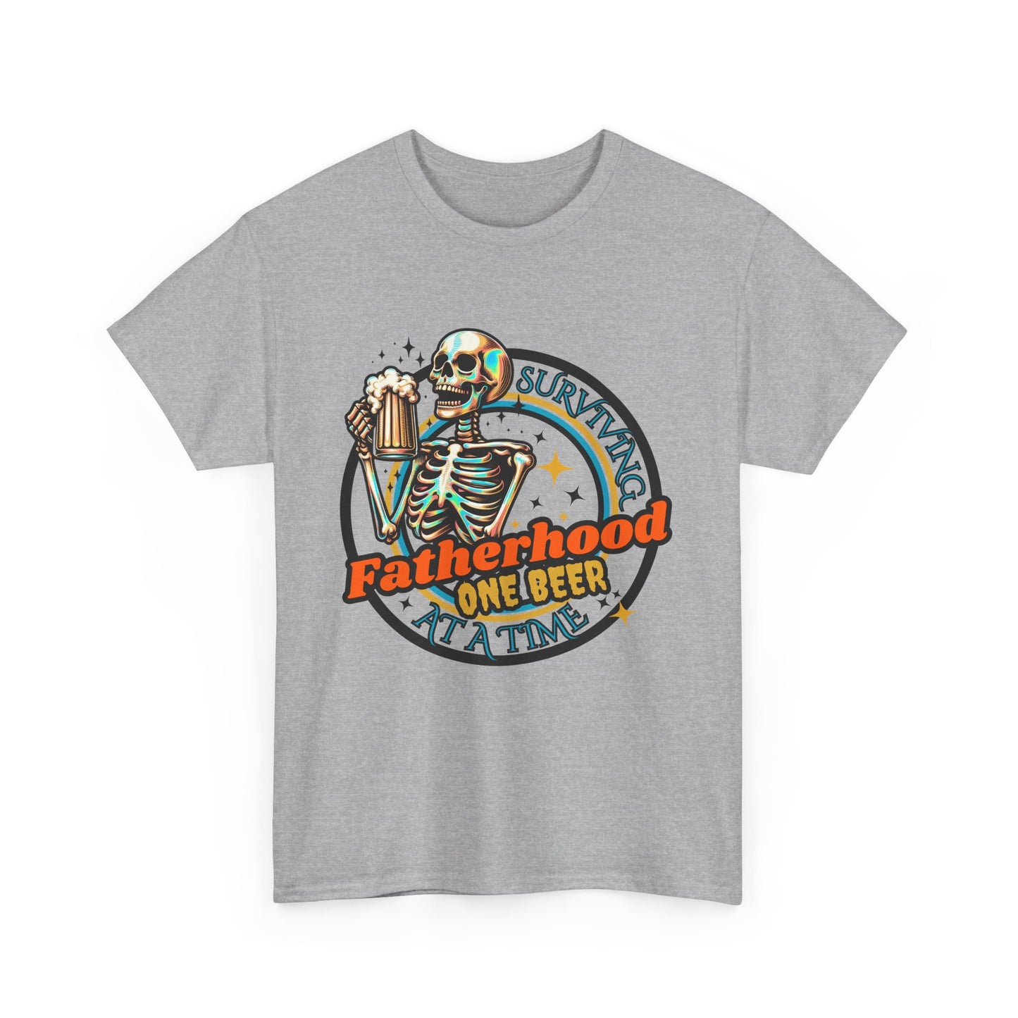 Fatherhood Beer Skeleton Tee