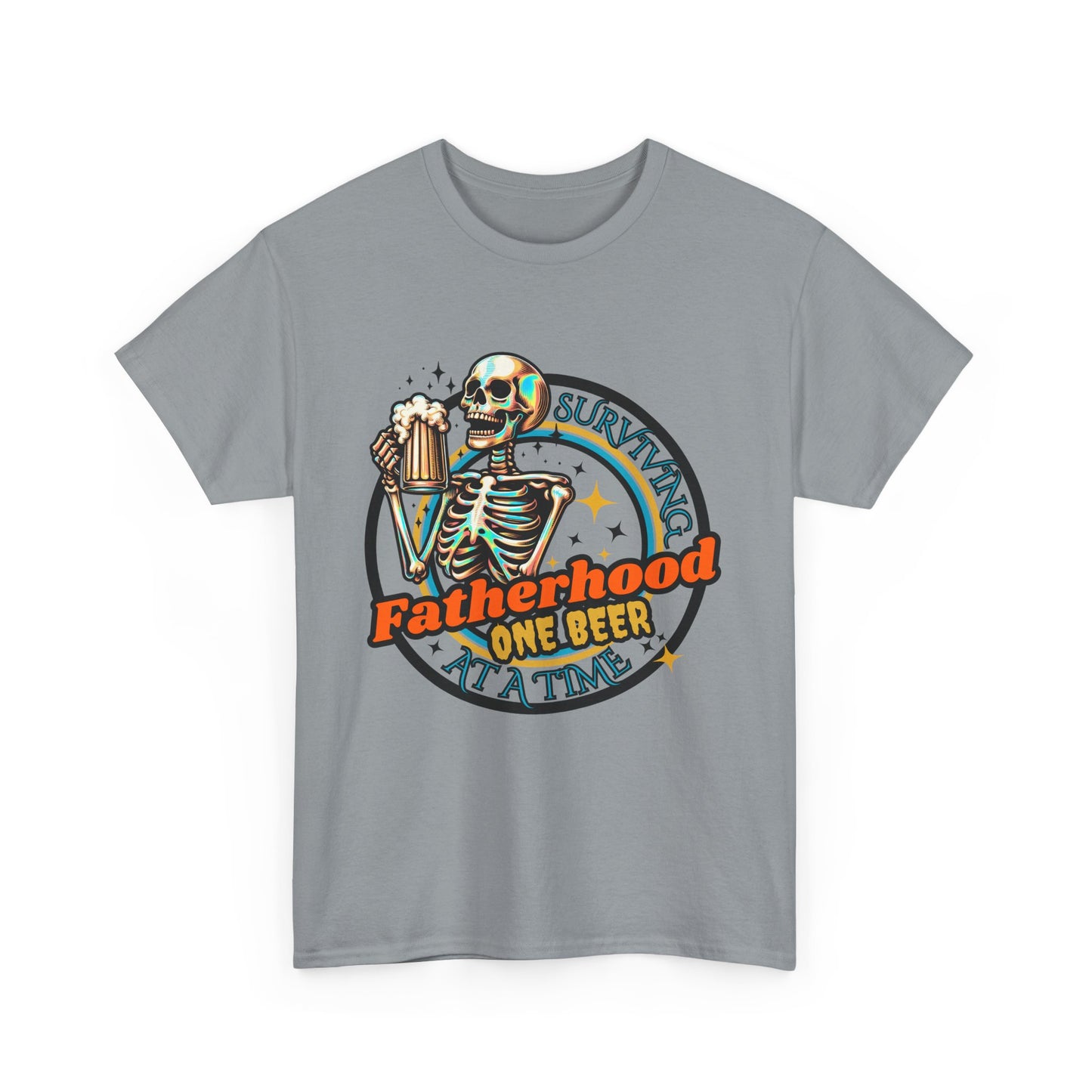 Fatherhood Beer Skeleton Tee
