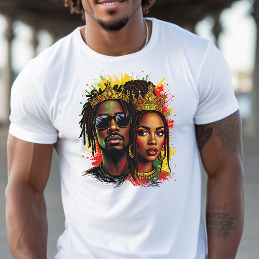 Royalty Afrocentric Couple - Regal Unisex Tee
