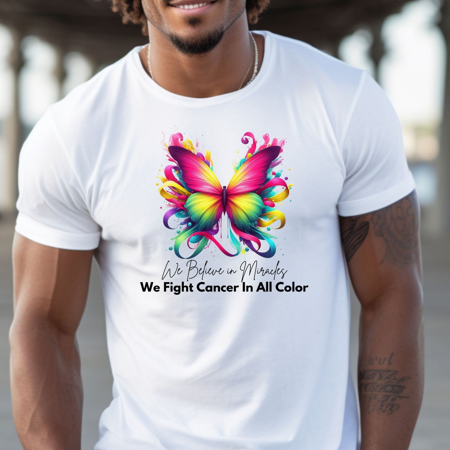 We Fight Cancer In All Colors - Cancer Awareness Tee